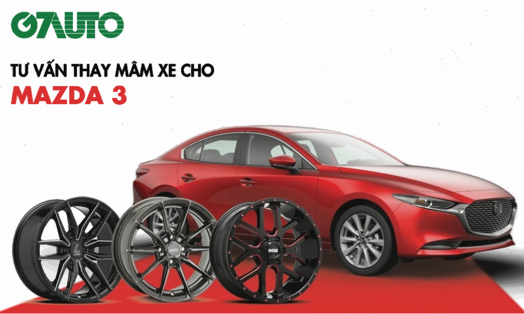 Mâm xe Mazda 3 chính hãng với thiết kế đa chấu thể thao