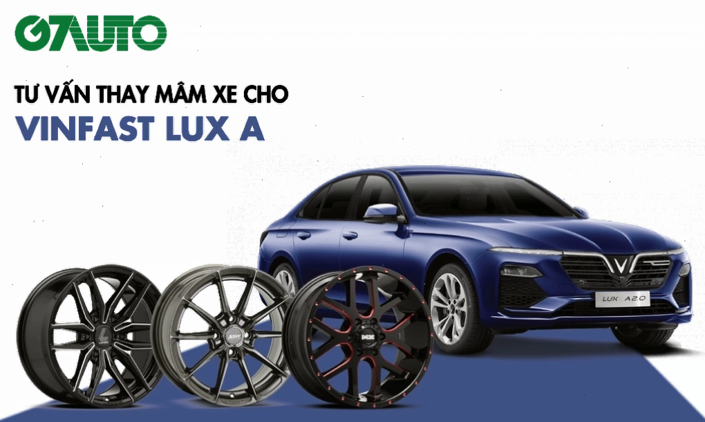 Mâm xe Vinfast Lux A với thiết kế sang trọng