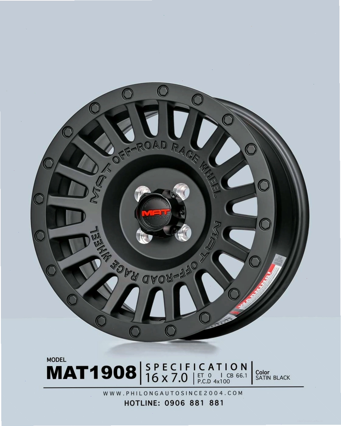 Mâm xe VinFast VF3 mẫu Mat 16 inch thiết kế hiện đại