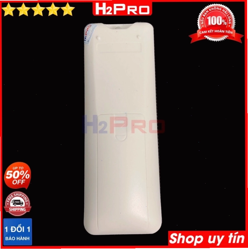 Mặt trước remote điều khiển Aqua với các chức năng cơ bản