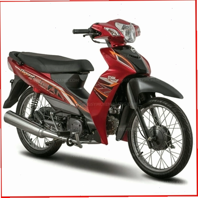 Mẫu tem xe SYM Elegant 50cc màu trắng xanh thể thao