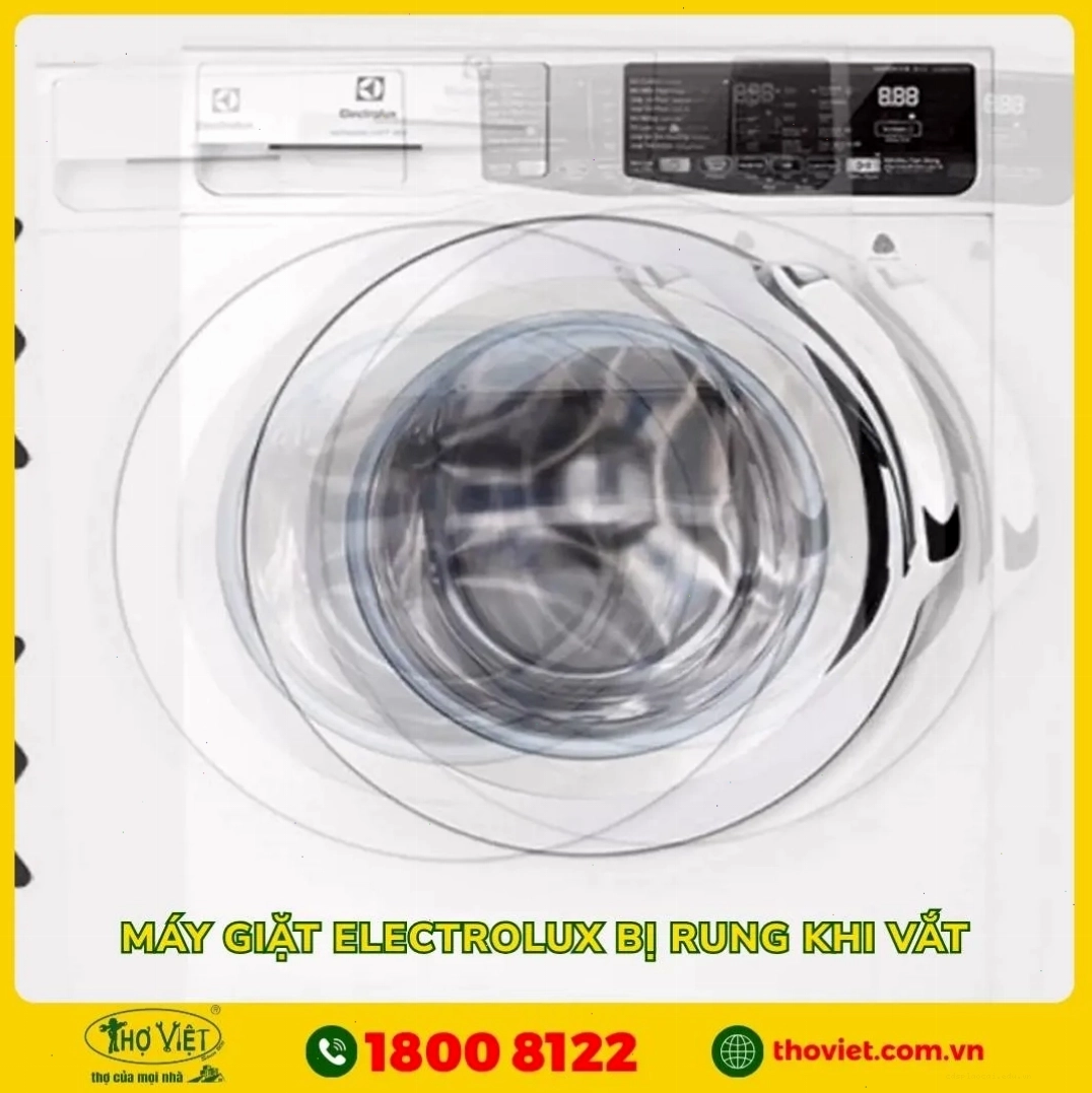 Máy giặt Electrolux bị rung mạnh khi hoạt động ở chế độ vắt do hư hỏng lò xo giảm chấn