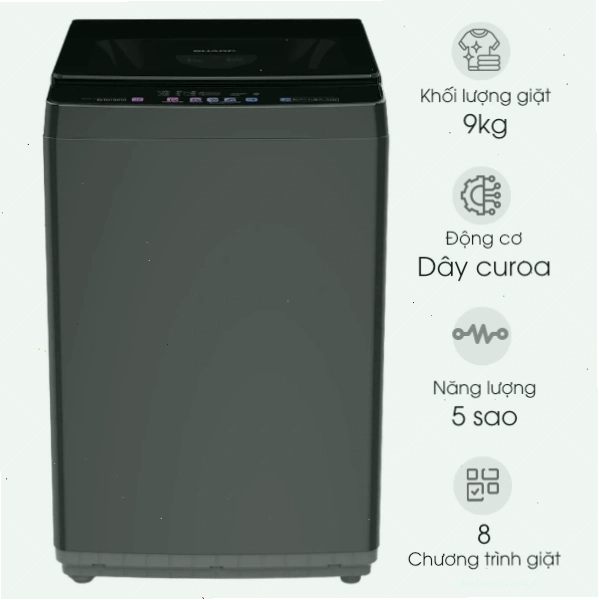 Máy giặt Sharp 9kg ES-TN91EN-DG