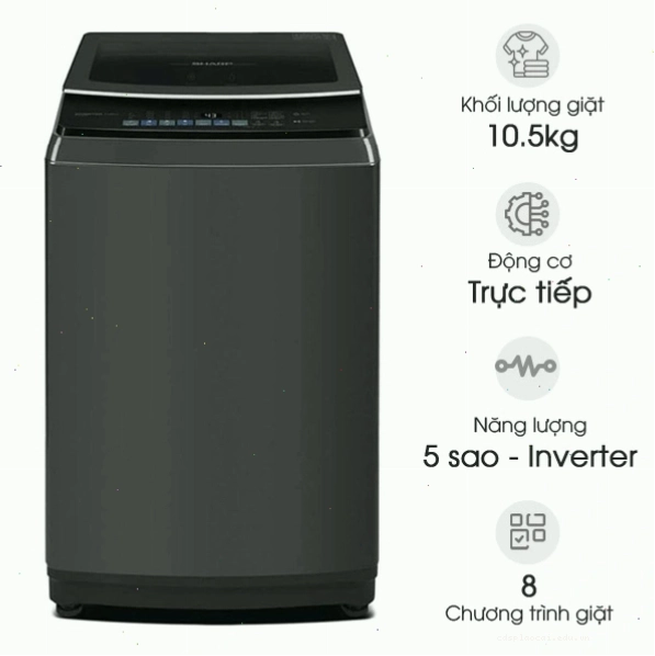 Máy giặt Sharp cửa trên ES-TM105CD-DS