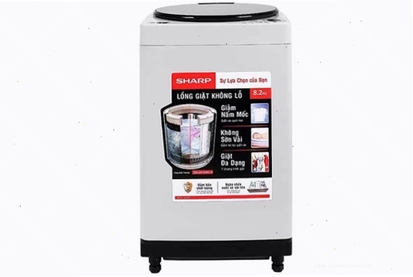 Máy Giặt Sharp ES-W80GV-H hiện đại với màn hình hiển thị rõ nét