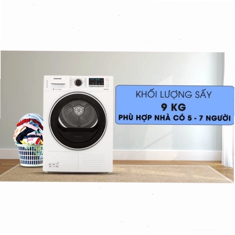 Máy sấy ngưng tụ Samsung 9 kg DV90M5200QW/SV với công nghệ Heat Pump