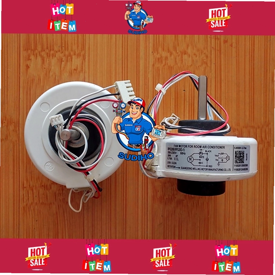 Motor quạt dàn lạnh điều hòa Reetech, Midea, Electrolux, Toshiba