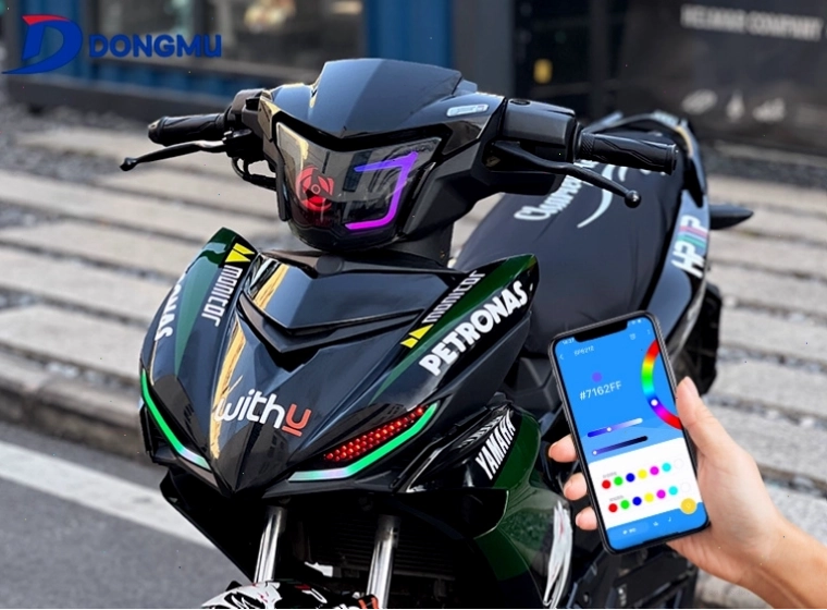 Nâng cấp đèn pha LED Audi App Control cho Exciter