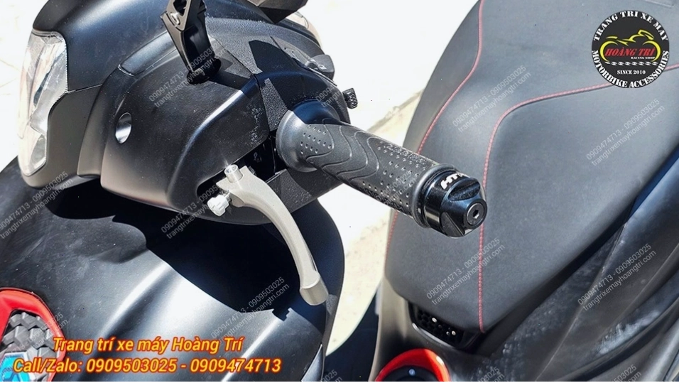 Nâng cấp tay thắng zin Vespa bằng tay thắng CNC màu xám