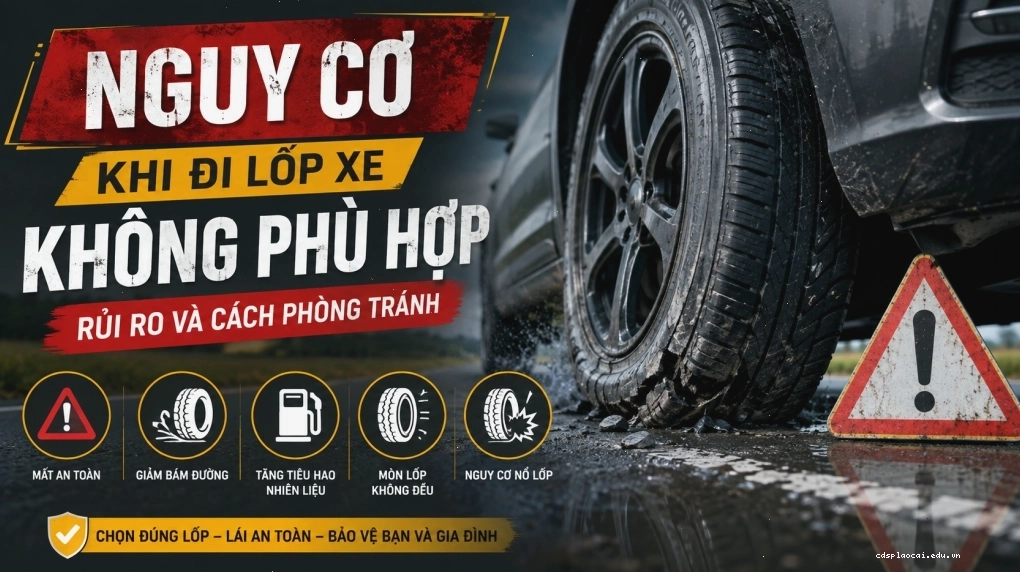 Nguy cơ khi sử dụng lốp xe ô tô không đúng thông số kỹ thuật