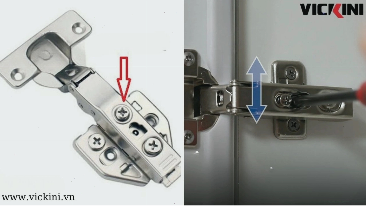 Ốc điều chỉnh của bản lề tủ