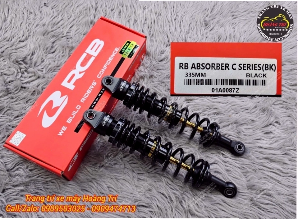 Phuộc Racing Boy Series C phiên bản full đen và ti vàng dành cho xe Vinfast EVO