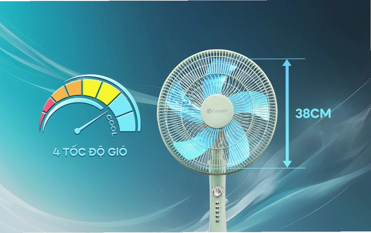 Quạt lồng sóc Casper ProWind với luồng gió mạnh mẽ làm mát nhanh chóng