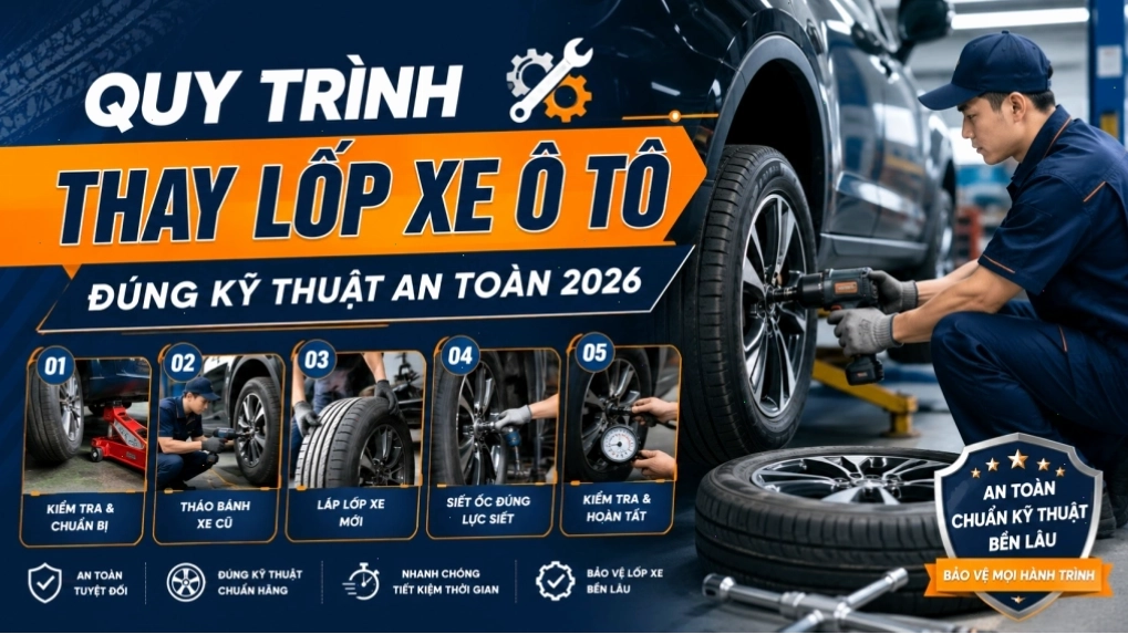 Quy trình thay lốp xe ô tô đúng kỹ thuật tại Thanh An Autocare