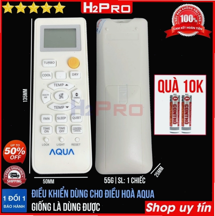 Remote điều khiển Aqua chính hãng tại H2Pro