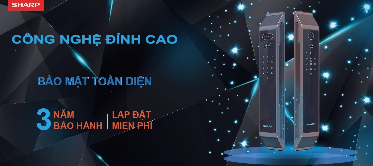 Tay nắm cửa Sharp với thiết kế hiện đại, sang trọng