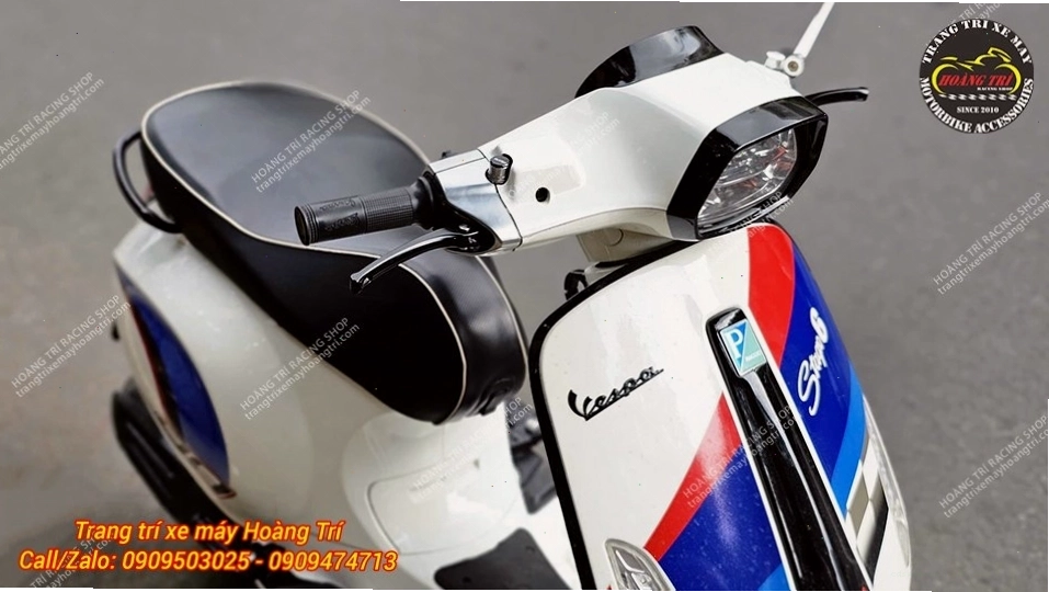 Tay thắng nhôm CNC màu đen có tăng chỉnh cho xe Vespa