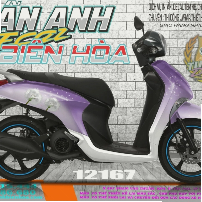 Tem xe Kymco nhiều màu sắc và họa tiết