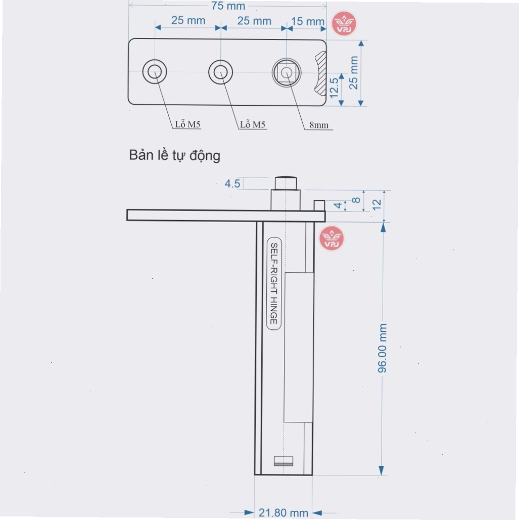 Thông số kỹ thuật bản lề tủ lạnh Electrolux