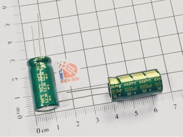 Tụ hóa Sanyo 1000uF 50V kích thước 13x25mm