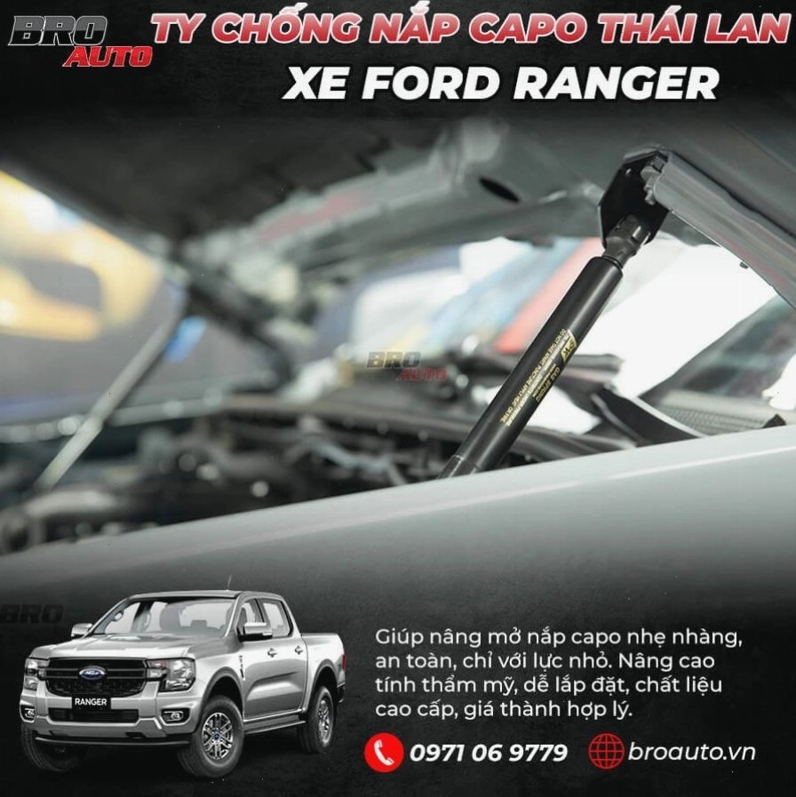Ty chống nắp capo Ford Ranger 2023