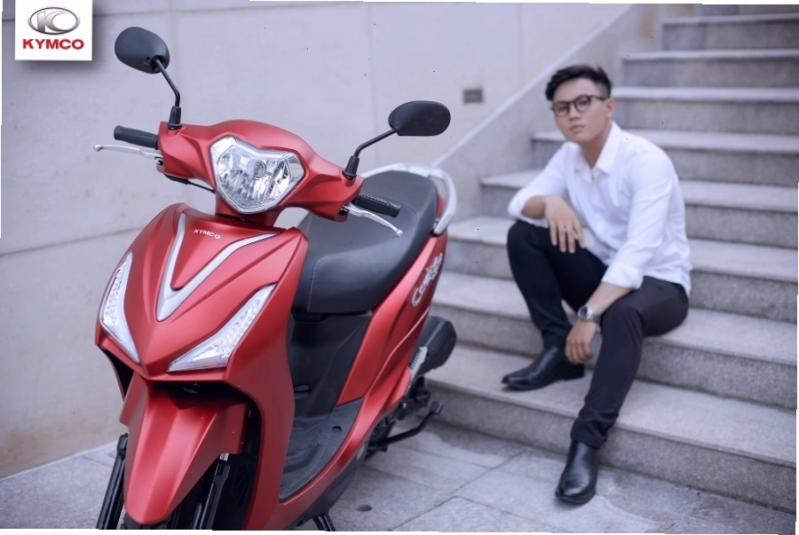 Xe máy Kymco với bộ giảm xóc sau được thiết kế tinh tế