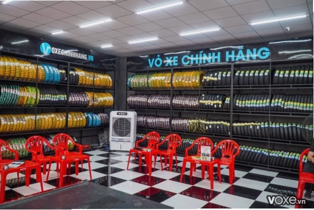 Xe SYM Priti với lốp sau được thay thế